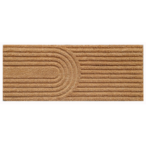 Tapis coco frappé Geo pour seuil de porte d'entrée