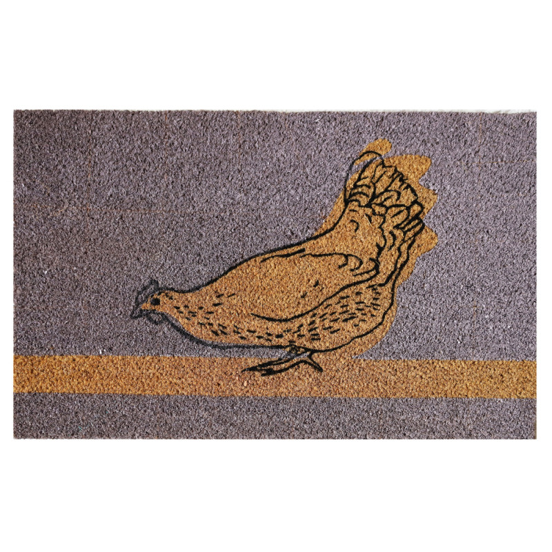 Tapis en fibre de coco poule - 60X40cm
