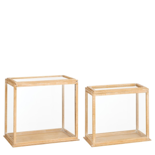 Vitrine en bois 43x23cm h38cm