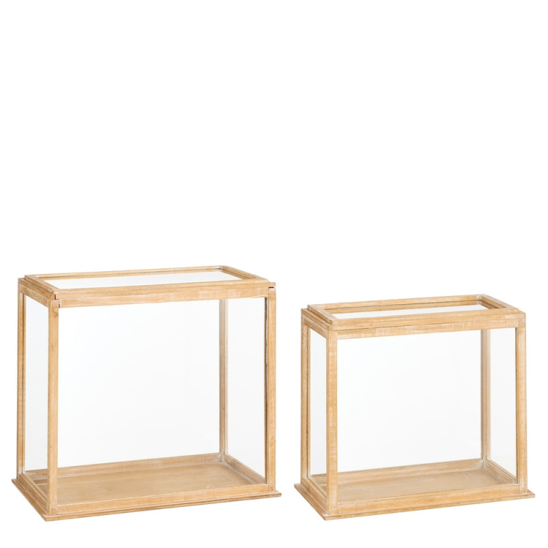 Vitrine en bois 53x30cm h48cm
