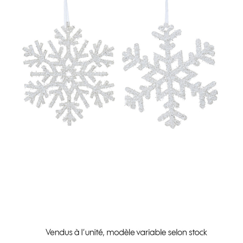 Suspension de Noël : Flocon de neige scintillant b