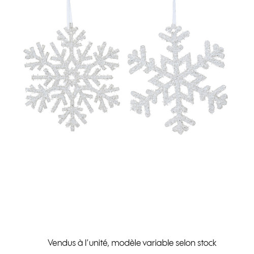 Suspension de Noël : Flocon de neige scintillant b