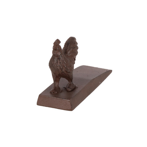 Cale-porte coq, en fonte - L. 15,1xl. 4,9xH. 8,8cm