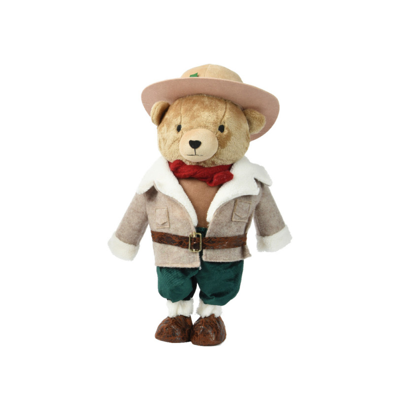 Ours en peluche décoratif, coloris beige - H. 60cm