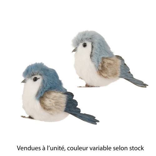 Décoration de Noël à clipper 'Oiseau', coloris ble