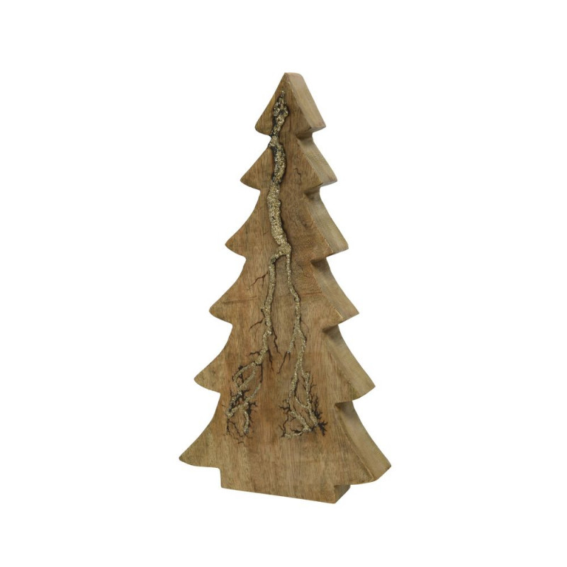 Petit sapin de Noël en bois de manguier - H. 29cm