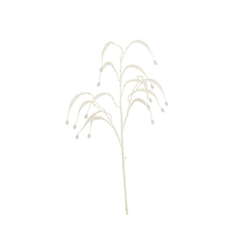 Branche décorative de Noël, coloris blanc - H. 82c