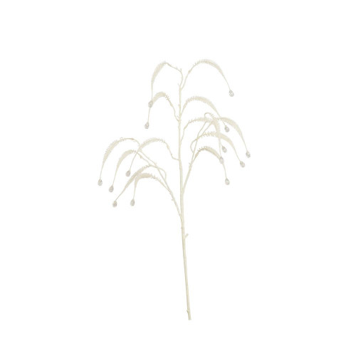 Branche décorative de Noël, coloris blanc - H. 82c
