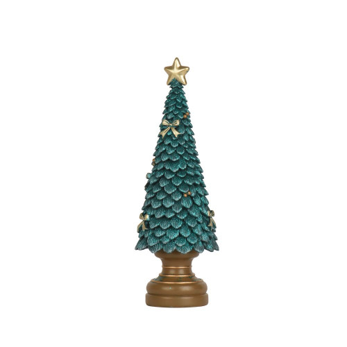 Sapin de Noël pailleté, coloris émeraude - H. 36cm