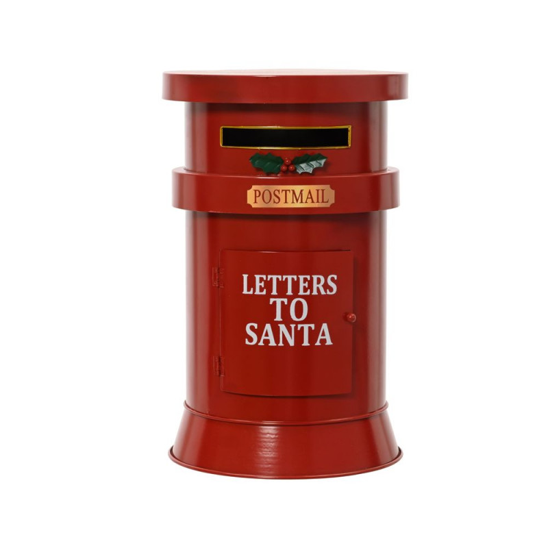 Boite à lettres de Noël, coloris rouge - H. 38cm