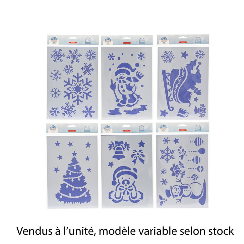Pochoir décoratif de Noël, motifs variable - L. 30
