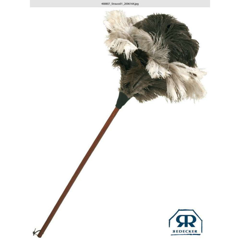 Plumeau en plumes d'autruche foncées L. 90 cm