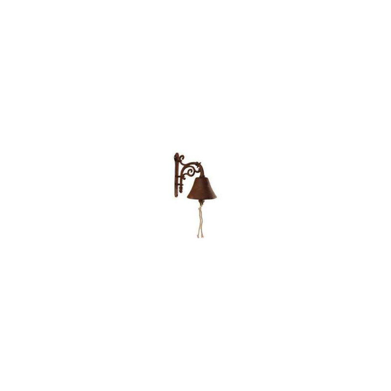 Cloche en fonte, avec forme floral L. 22 x l. 12 x