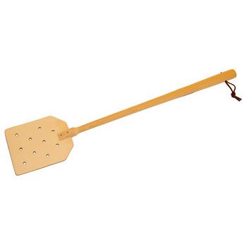 Tapette à mouches, en cuir/bois L. 51 cm