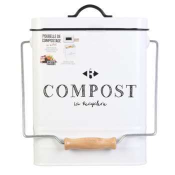 Poubelle de compostage en métal 5 litres