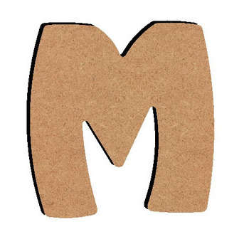 Forme médium - lettre majuscule M : 8x7cm