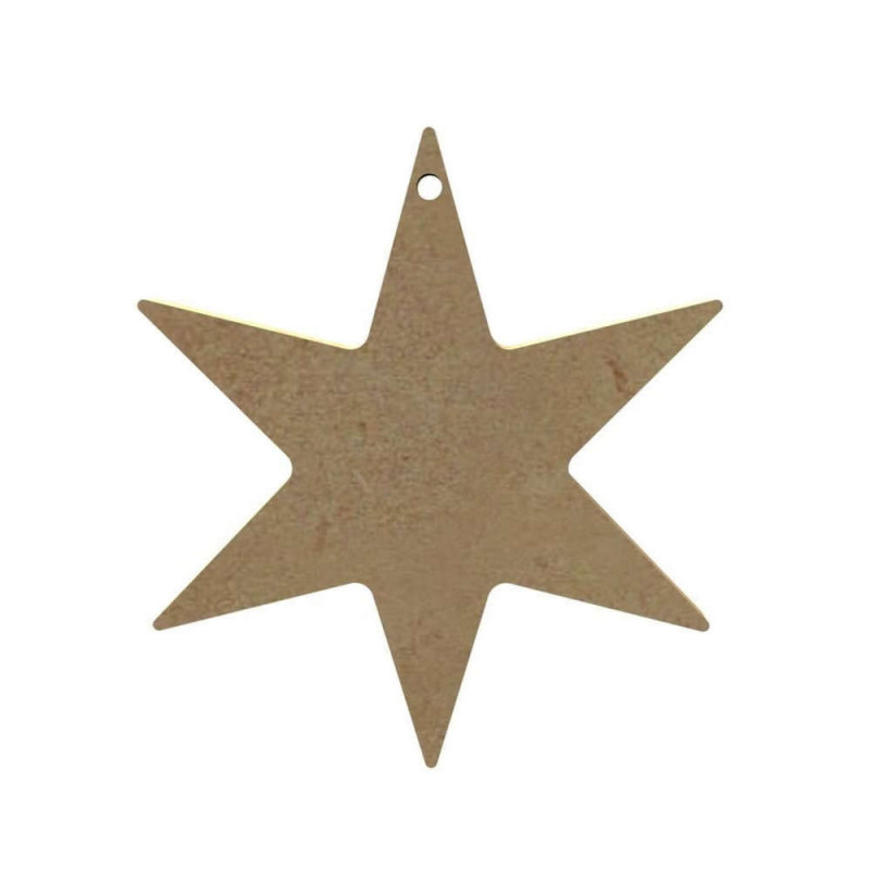 Forme : étoile, 6 branches