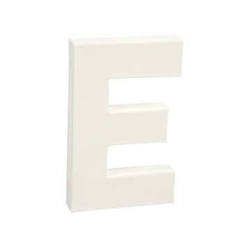 Lettre E en papier mâché : l 3 H 20.50 cm