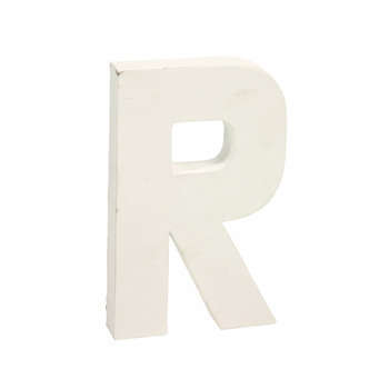 Lettre R en papier mâché : l 3 H 20.50 cm
