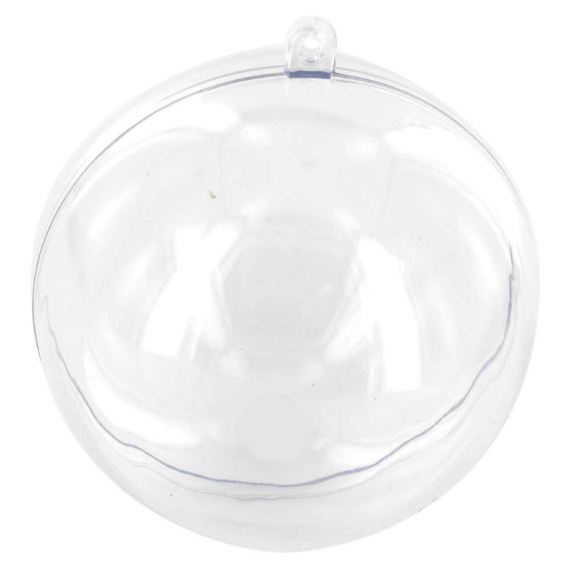 Boule plastique transparente: 8cm