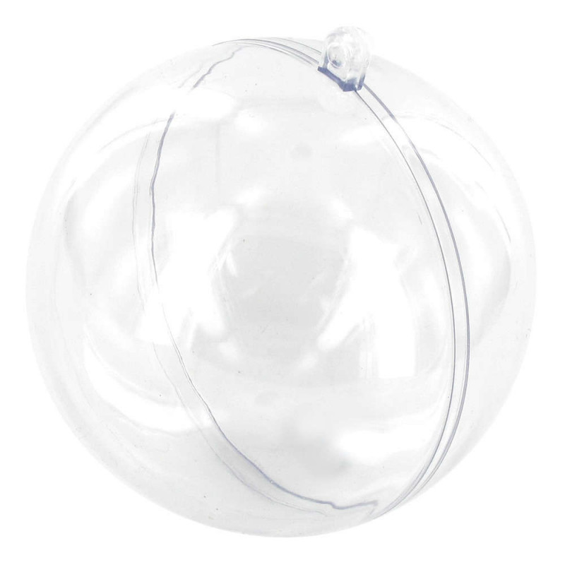 Boule plastique transparente : 10cm