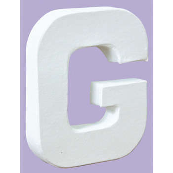 Lettre G en papier mâché : l 1.50 H 12 cm
