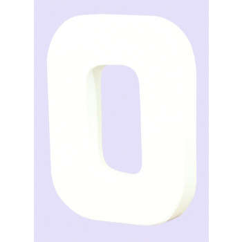 Lettre O en papier mâché : l 1.50 H 12 cm