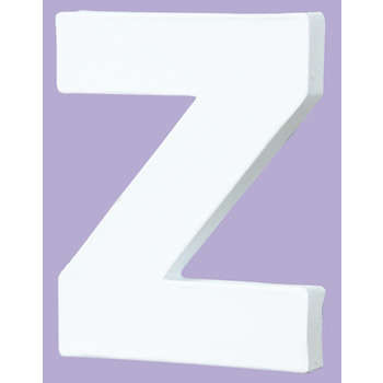 Lettre Z en papier mâché : l 1.50 H 12 cm