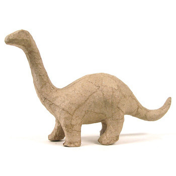 Dinobrontosaure en papier mâché h. 17cm