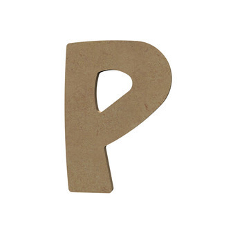 Forme médium - lettre majuscule P : 15x10cm