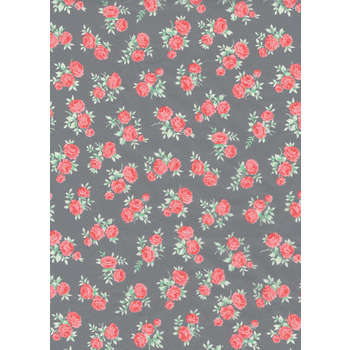 Feuille Décopatch 646 - gris motifs fleurs