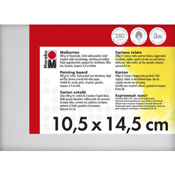 Carton entoilé, à peindre L. 14,5 x l. 10,5 cm