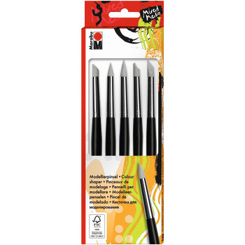 Set de pinceaux : peinture, silicone, bois