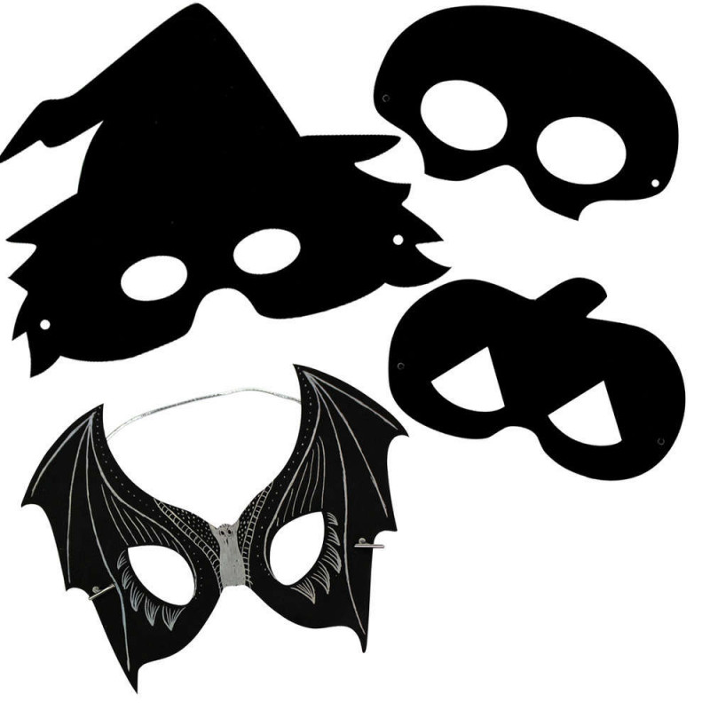 Masques à gratter 'Halloween' (x4)