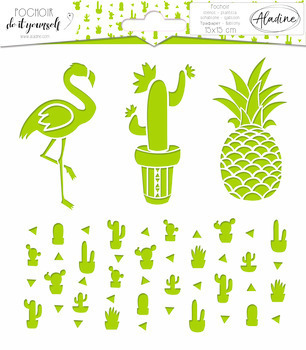 Pochoir carré DIY cactus