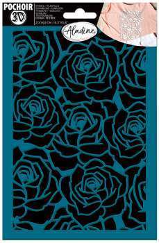 Pochoir 3D roses