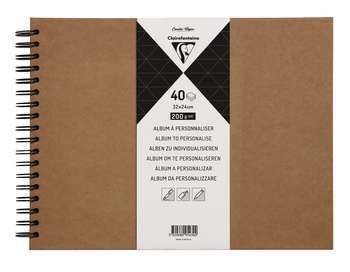 Album couverture rigide kraft 32x24cm 40 feuilles