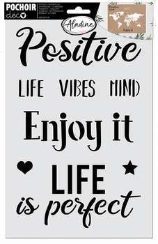 Pochoir déco positive life