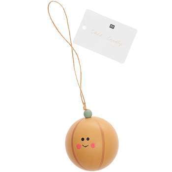Pendentif décoratif en bois en forme de citrouille