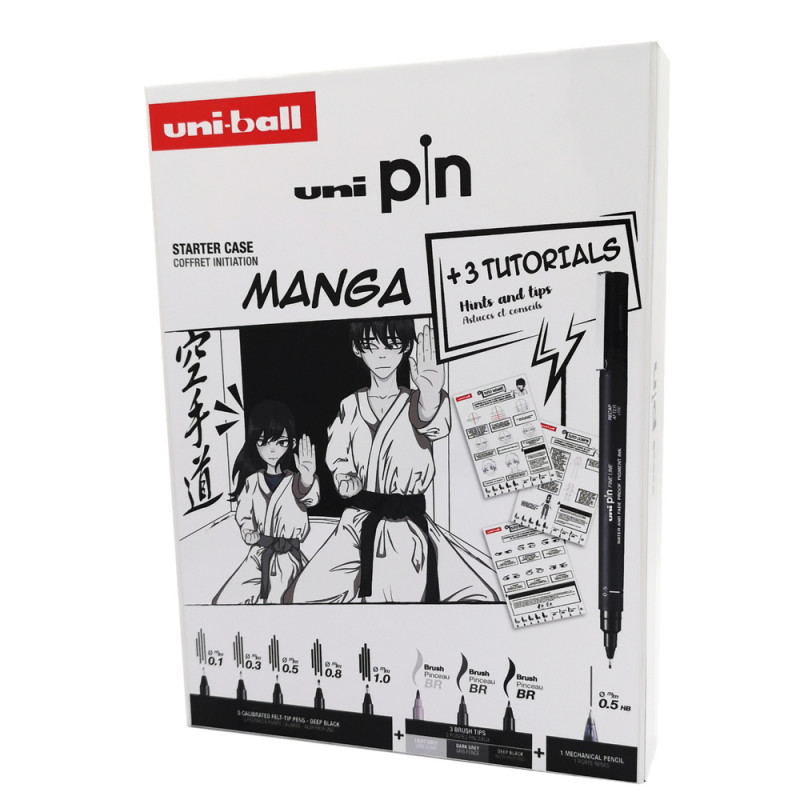 Coffret créatif édition Manga avec 8 feutres Uni P