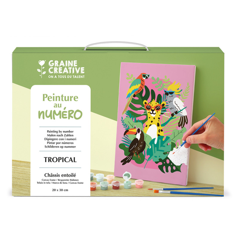Kit de peinture par numéro 'Tropical', coloris ver