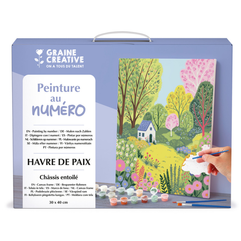Kit de peinture par numéros 'Havre de paix', parme