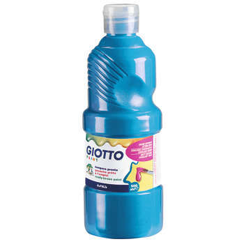 Gouache cyan Giotto, le flacon de 500 ml prêt à l'