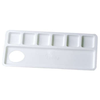 Palette Elite en plastique, à 6 godets L. 24 x l.