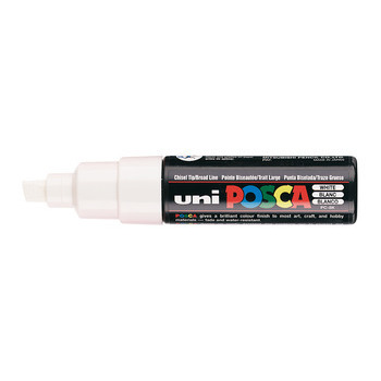 Marqueur peinture pointe large : blanc