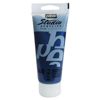 Acrylique satinée : bleu noir irid. - 100ml