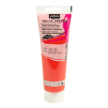 Peinture DecoCreme, 120ml - Nacré rubis