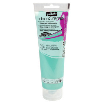 Peinture DecoCreme, 120ml - Nacré émeraude