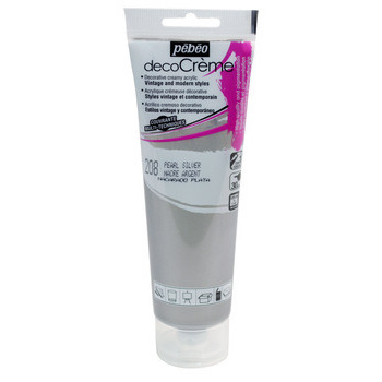 Peinture Décocrème : argent 120 ml