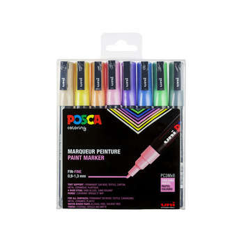 Set 8 marqueurs Posca : couleurs pastels